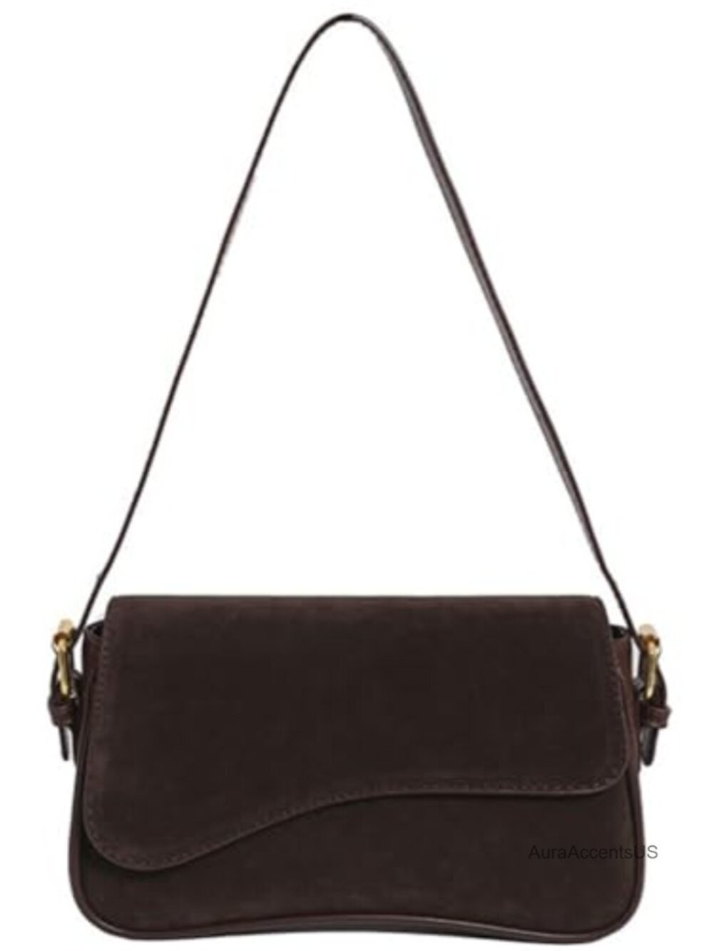 Women's Suede Shoulder Bag with Removable Strap, Y2K Hobo Purse